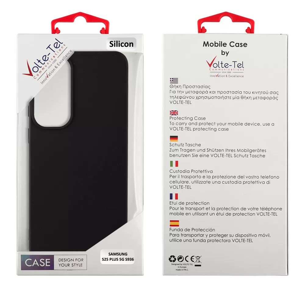 VOLTE-TEL ΘΗΚΗ SAMSUNG S25 PLUS 5G S936 6.7" SILICON TPU CAMERA GUARD BLACK - Image 2