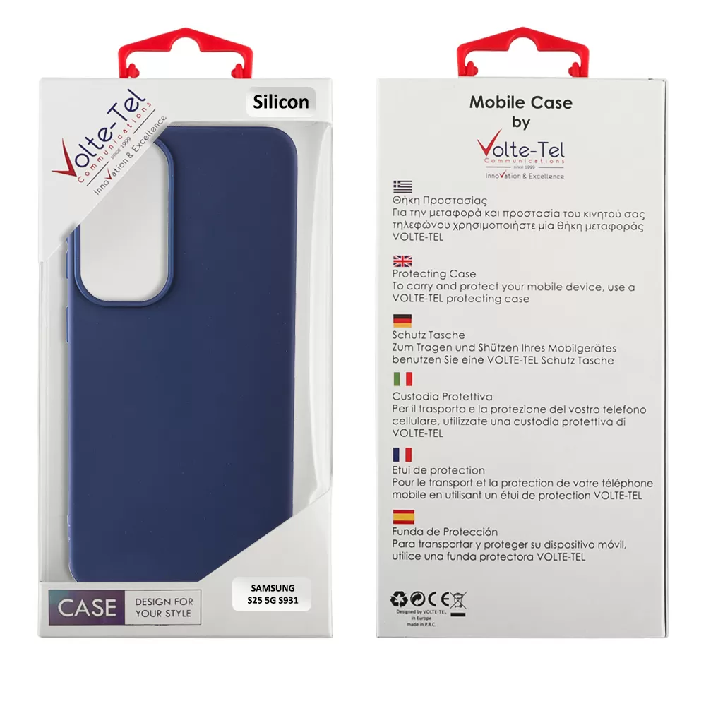 VOLTE-TEL ΘΗΚΗ SAMSUNG S25 5G S931 6.2" SILICON TPU CAMERA GUARD BLUE - Image 2