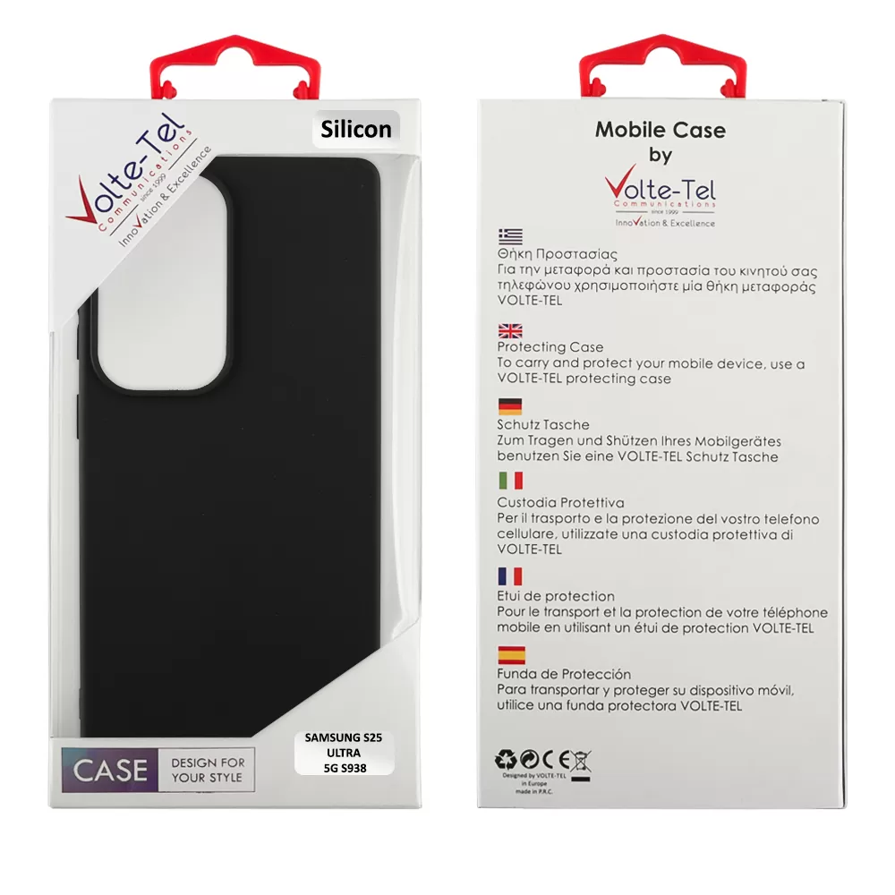 VOLTE-TEL ΘΗΚΗ SAMSUNG S25 ULTRA 5G S938 6.9" SILICON TPU CAMERA GUARD BLACK - Image 2