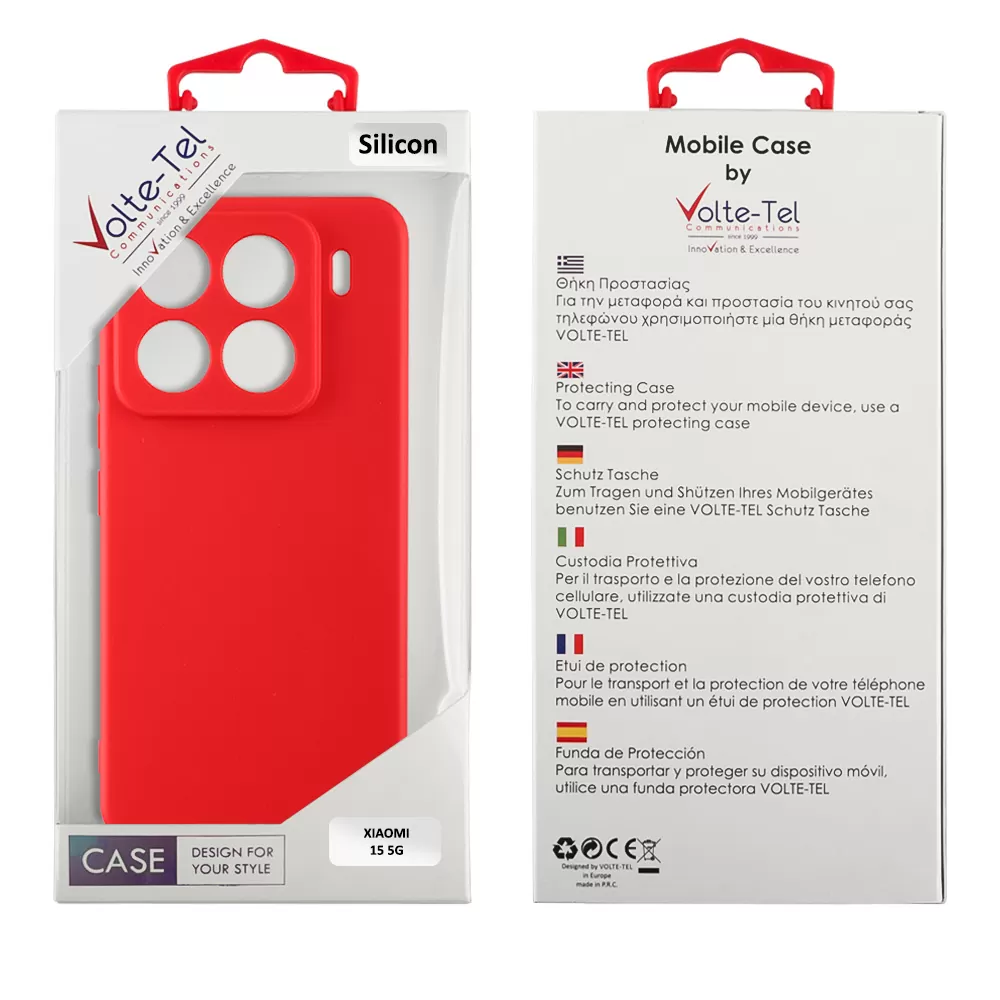 VOLTE-TEL ΘΗΚΗ XIAOMI 15 PRO 5G 6.73" SILICON TPU FULL CAMERA PROTECTION RED - Image 2