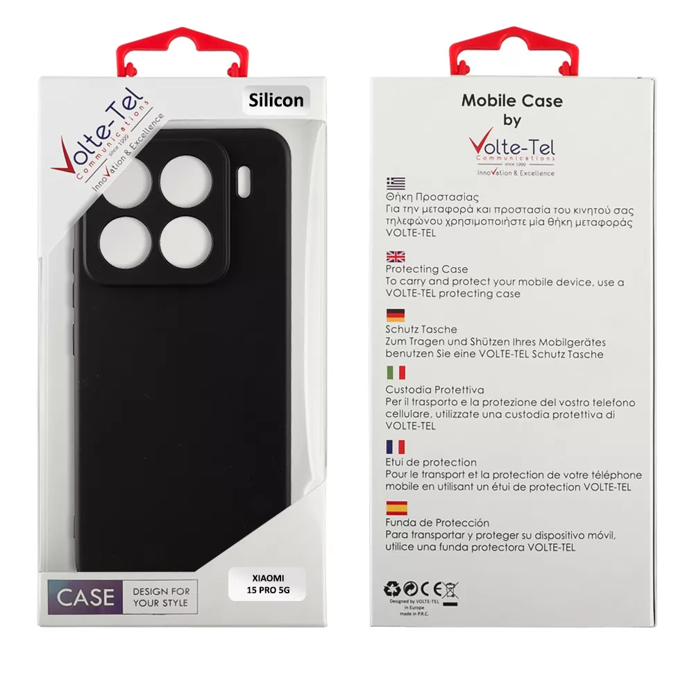 VOLTE-TEL ΘΗΚΗ XIAOMI 15 PRO 5G 6.73" SILICON TPU FULL CAMERA PROTECTION BLACK - Image 2