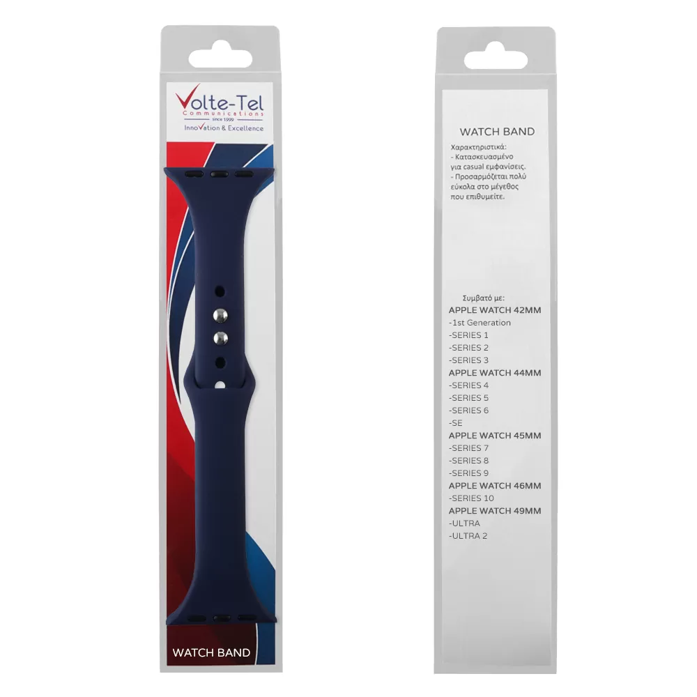 VOLTE-TEL ΛΟΥΡΑΚΙ ΡΟΛΟΓΙΟΥ ΣΙΛΙΚΟΝΗΣ APPLE WATCH 42/44/45/46/49mm ICONBAND SLIM BLUE VT127 - Image 2