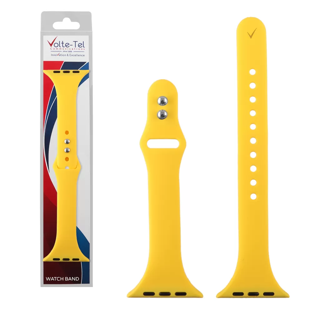 VOLTE-TEL ΛΟΥΡΑΚΙ ΡΟΛΟΓΙΟΥ ΣΙΛΙΚΟΝΗΣ APPLE WATCH 42/44/45/46/49mm ICONBAND SLIM YELLOW VT127 - Image 2