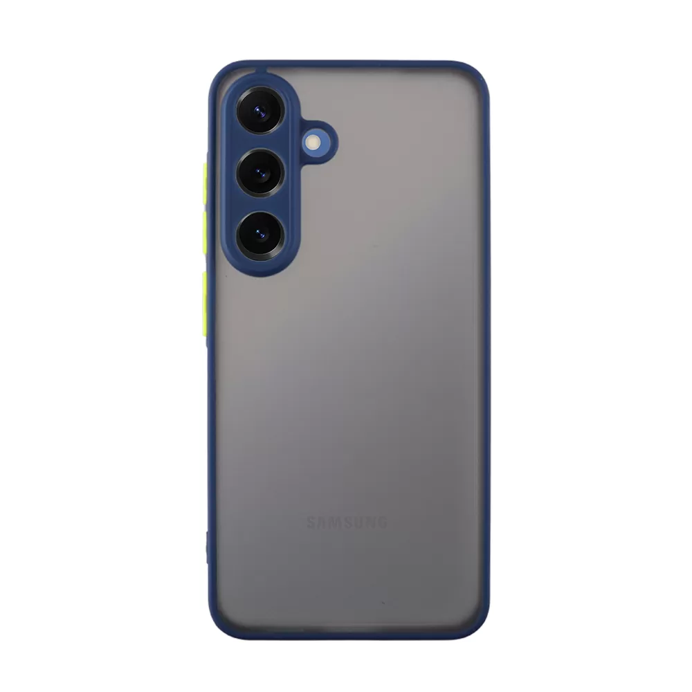 LIME ΘΗΚΗ SAMSUNG S25 5G S931 6.2" HARDSHELL FUSION FULL CAMERA PROTECTION BLUE WITH YELLOW KEYS - Image 6