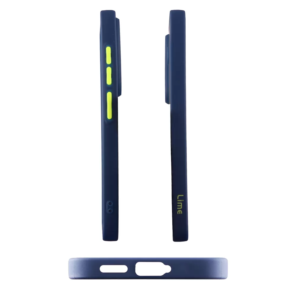 LIME ΘΗΚΗ SAMSUNG S25 5G S931 6.2" HARDSHELL FUSION FULL CAMERA PROTECTION BLUE WITH YELLOW KEYS - Image 5