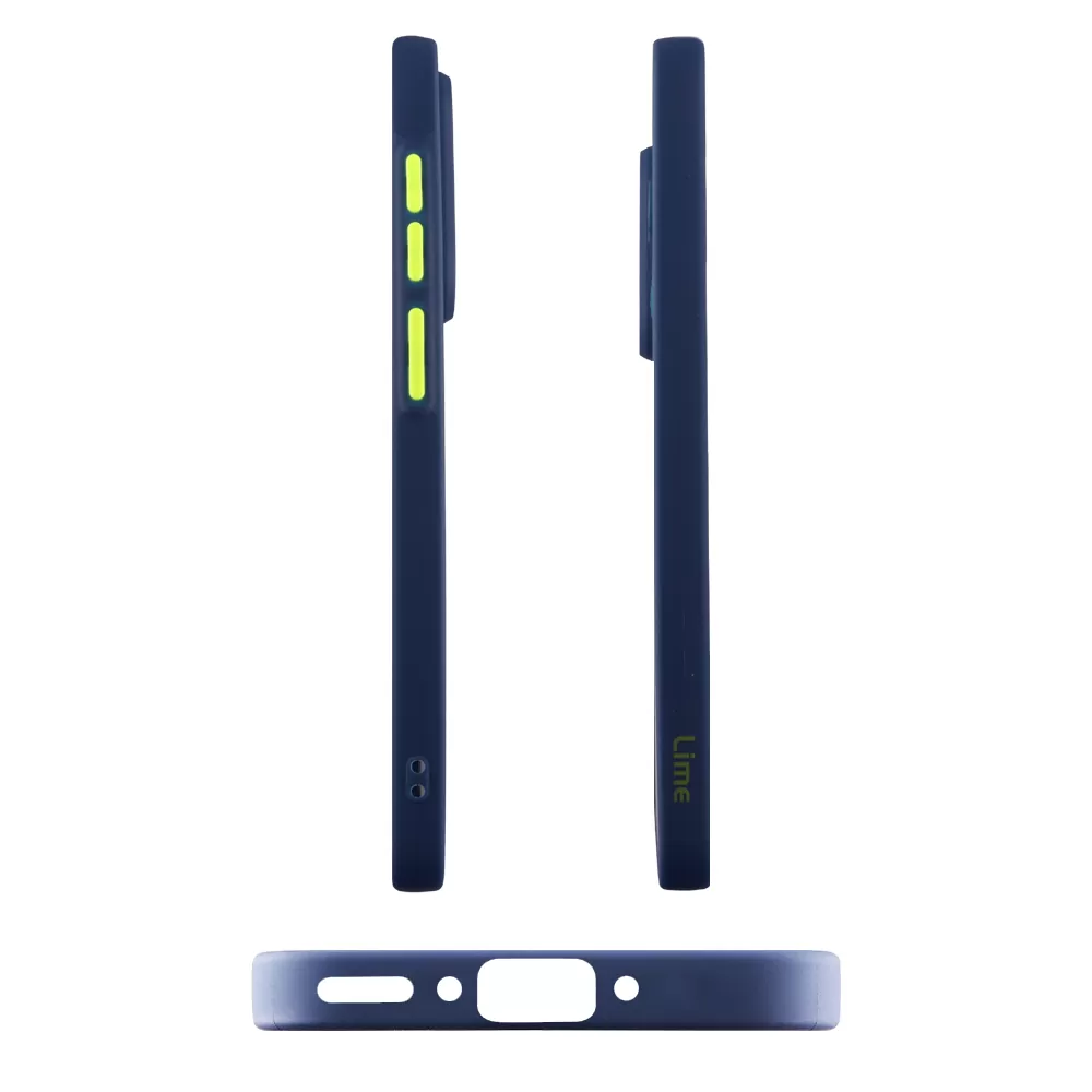 LIME ΘΗΚΗ SAMSUNG A36 5G A366 6.7" HARDSHELL FUSION FULL CAMERA PROTECTION BLUE WITH YELLOW KEYS - Image 5