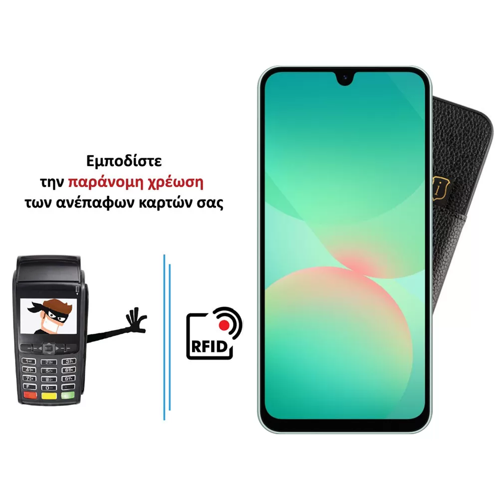 IDOL 1991 ΘΗΚΗ SAMSUNG A26 5G A266 6.64" ANTI-RFID LEATHER SMART WALLET CAMERA GUARD BLACK - Image 4