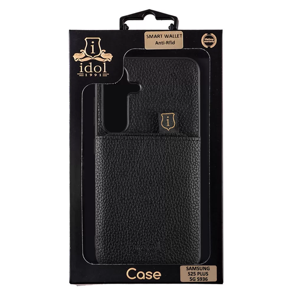 IDOL 1991 ΘΗΚΗ SAMSUNG S25 PLUS 5G S936 6.7" ANTI-RFID LEATHER SMART WALLET CAMERA GUARD BLACK - Image 2