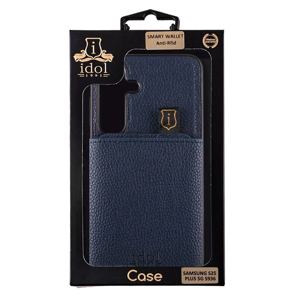 IDOL 1991 ΘΗΚΗ SAMSUNG S25 PLUS 5G S936 6.7" ANTI-RFID LEATHER SMART WALLET CAMERA GUARD BLUE - Image 2