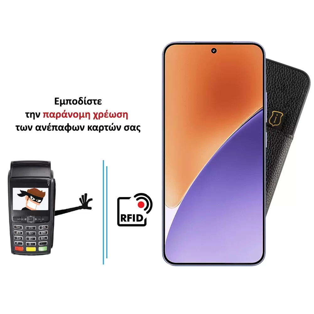 IDOL 1991 ΘΗΚΗ XIAOMI 15 5G 6.36" ANTI-RFID LEATHER SMART WALLET CAMERA GUARD BLACK - Image 4