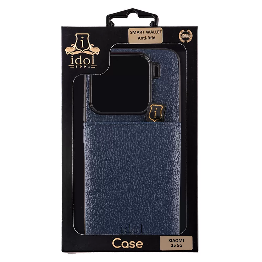 IDOL 1991 ΘΗΚΗ XIAOMI 15 5G 6.36" ANTI-RFID LEATHER SMART WALLET CAMERA GUARD BLUE - Image 2