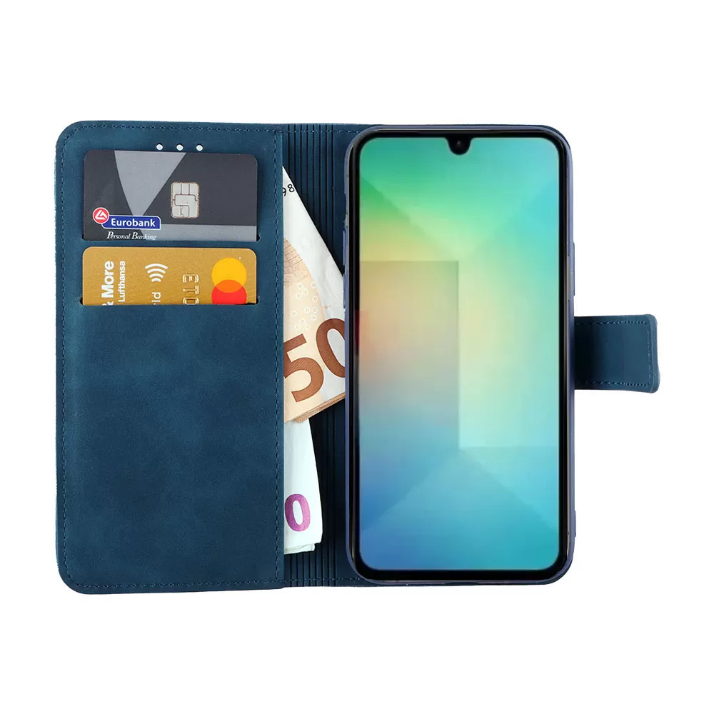 LIME ΘΗΚΗ SAMSUNG A26 5G A266 6.64" ESSENTIAL MAGNET BOOK STAND CLIP DARK BLUE - Image 5