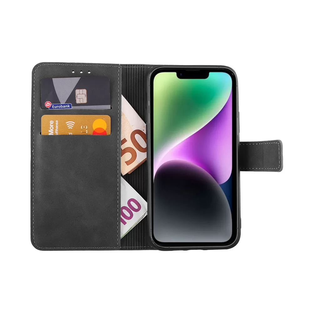 LIME ΘΗΚΗ IPHONE 16E 6.1" ESSENTIAL MAGNET BOOK STAND CLIP GREY - Image 5