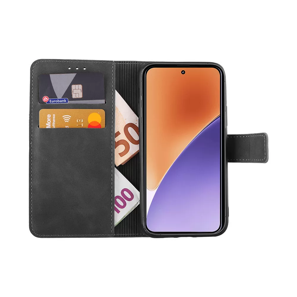 LIME ΘΗΚΗ XIAOMI 15 5G 6.36" ESSENTIAL MAGNET BOOK STAND CLIP GREY - Image 5