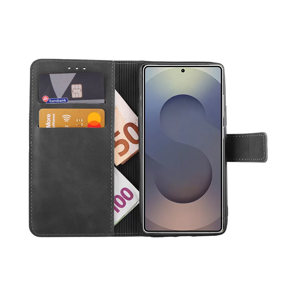 LIME ΘΗΚΗ SAMSUNG S25 ULTRA 5G S938 6.9" ESSENTIAL MAGNET BOOK STAND CLIP GREY - Image 5