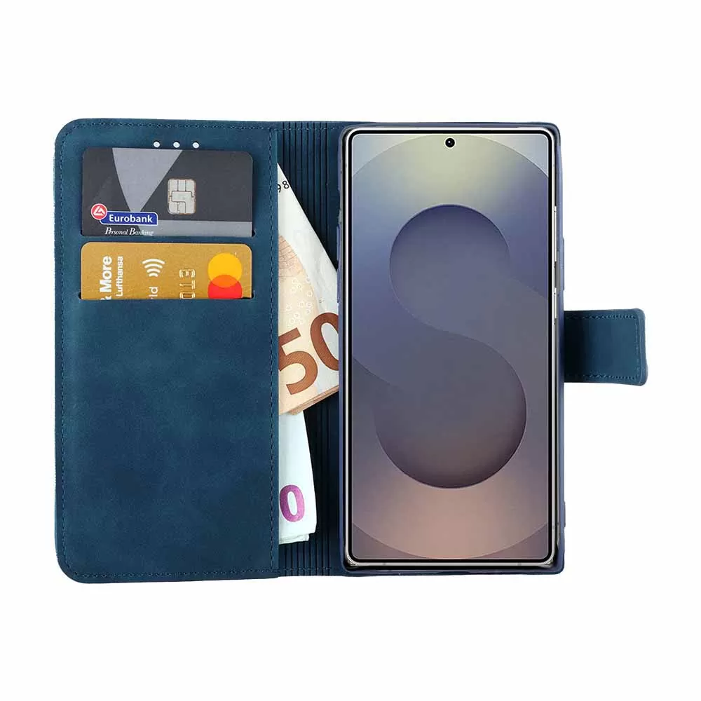 LIME ΘΗΚΗ SAMSUNG S25 ULTRA 5G S938 6.9" ESSENTIAL MAGNET BOOK STAND CLIP DARK BLUE - Image 5