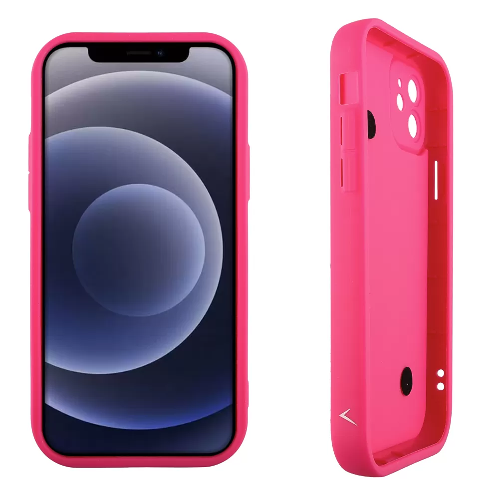 VOLTE-TEL ΘΗΚΗ IPHONE 12 6.1" SILICON TPU WITH STRAP FULL CAMERA PROTECTION PINK WITH PINK HEARTS - Image 4