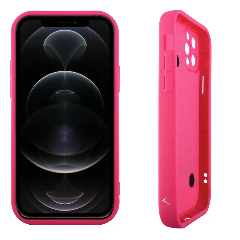 VOLTE-TEL ΘΗΚΗ IPHONE 12 PRO 6.1" SILICON TPU WITH STRAP FULL CAMERA PROTECTION PINK WITH PINK HEARTS - Image 4