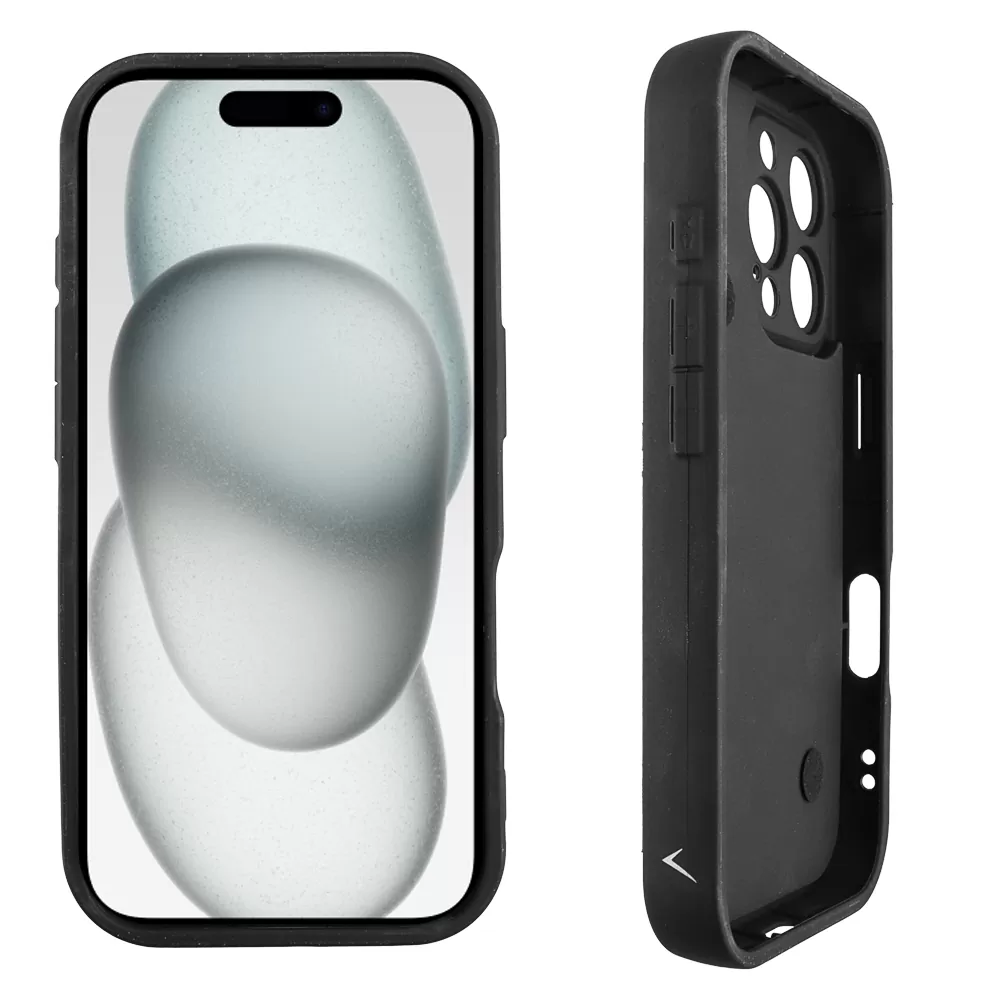 VOLTE-TEL ΘΗΚΗ IPHONE 15 PRO 6.1" SILICON TPU WITH STRAP FULL CAMERA PROTECTION BLACK WITH BLACK HEARTS - Image 4