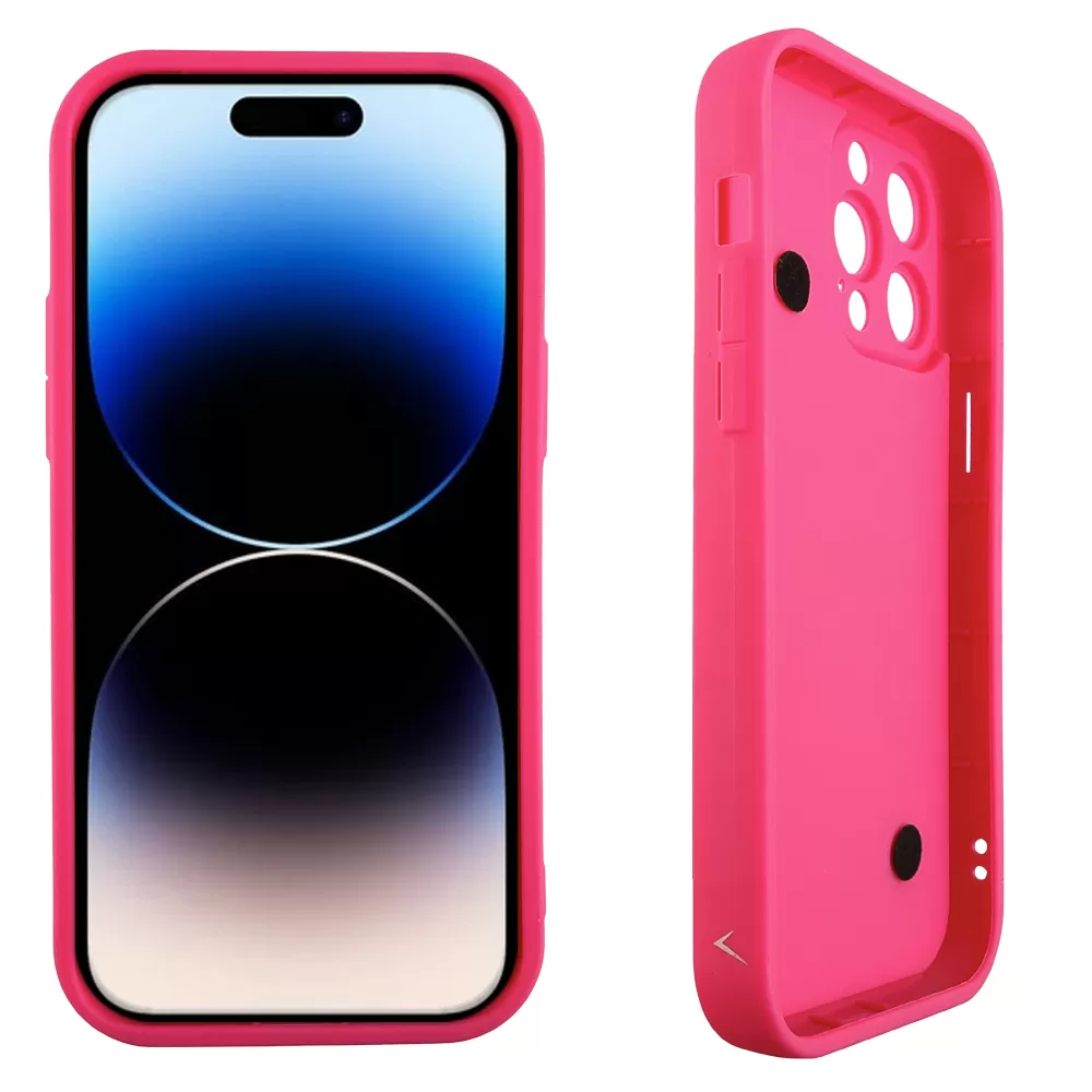 VOLTE-TEL ΘΗΚΗ IPHONE 14 PRO MAX 6.7" SILICON TPU WITH STRAP FULL CAMERA PROTECTION PINK WITH PINK HEARTS - Image 4