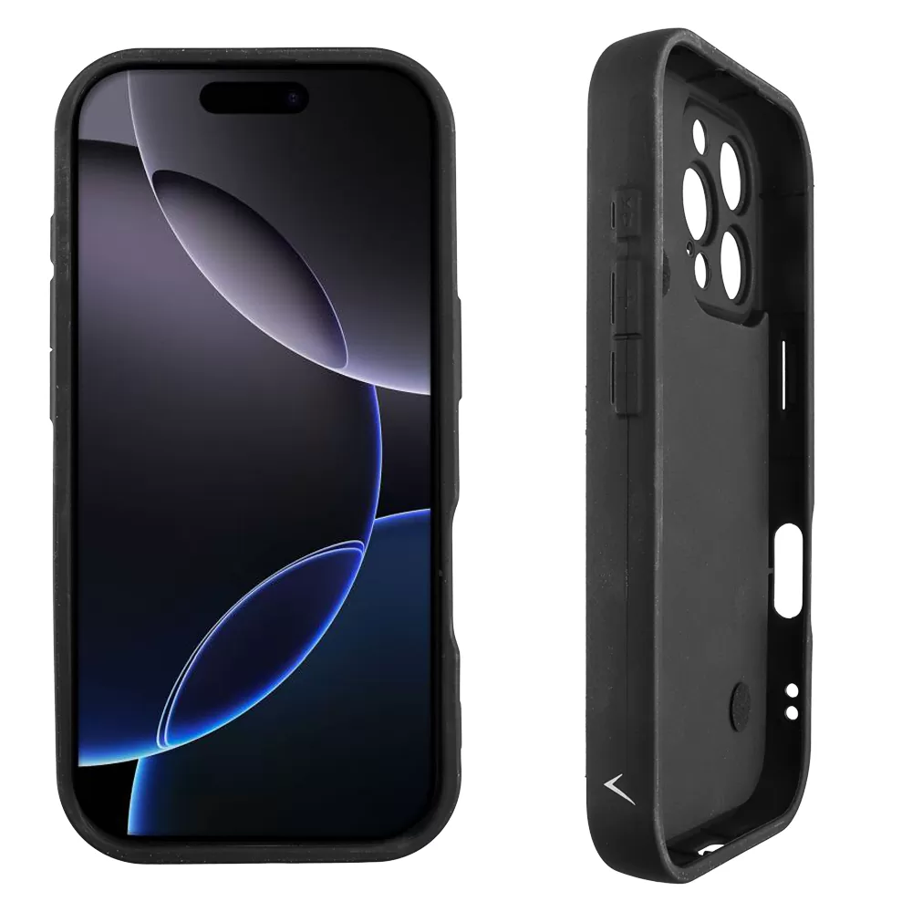 VOLTE-TEL ΘΗΚΗ IPHONE 16 PRO 6.3" SILICON TPU WITH STRAP FULL CAMERA PROTECTION BLACK WITH BLACK HEARTS - Image 4