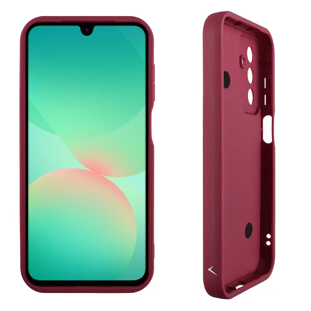 VOLTE-TEL ΘΗΚΗ SAMSUNG A26 5G A266 6.64" SILICON TPU WITH STRAP FULL CAMERA PROTECTION BURGUNDY WITH RED HEARTS - Image 4