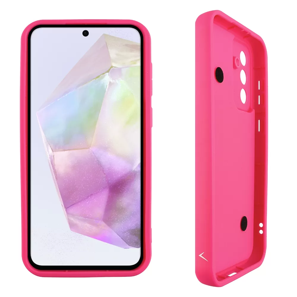 VOLTE-TEL ΘΗΚΗ SAMSUNG A36 5G A366 6.7" SILICON TPU WITH STRAP FULL CAMERA PROTECTION PINK WITH PINK HEARTS - Image 4