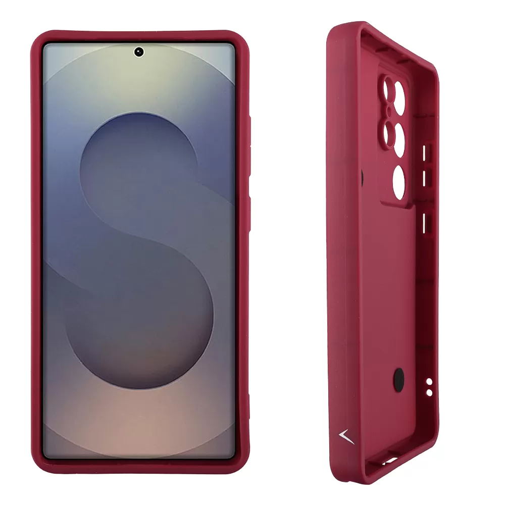 VOLTE-TEL ΘΗΚΗ SAMSUNG S25 ULTRA 5G S938 6.9" SILICON TPU WITH STRAP FULL CAMERA PROTECTION BURGUNDY WITH RED HEARTS - Image 4