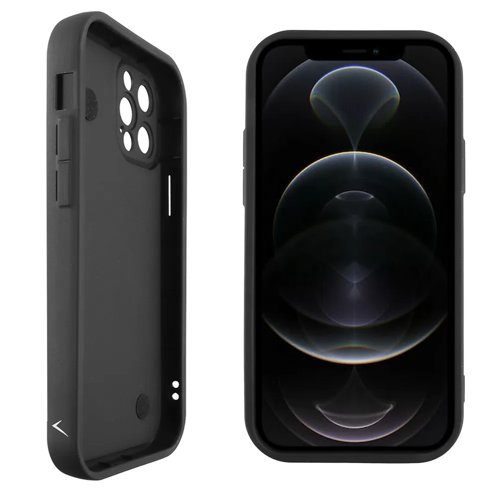 VOLTE-TEL ΘΗΚΗ IPHONE 12 PRO 6.1" SILICON TPU WITH STRAP FULL CAMERA PROTECTION BLACK WITH BLACK BUTTERFLIES - Image 4