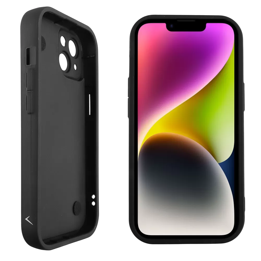 VOLTE-TEL ΘΗΚΗ IPHONE 14 6.1" SILICON TPU WITH STRAP FULL CAMERA PROTECTION BLACK WITH BLACK BUTTERFLIES - Image 4