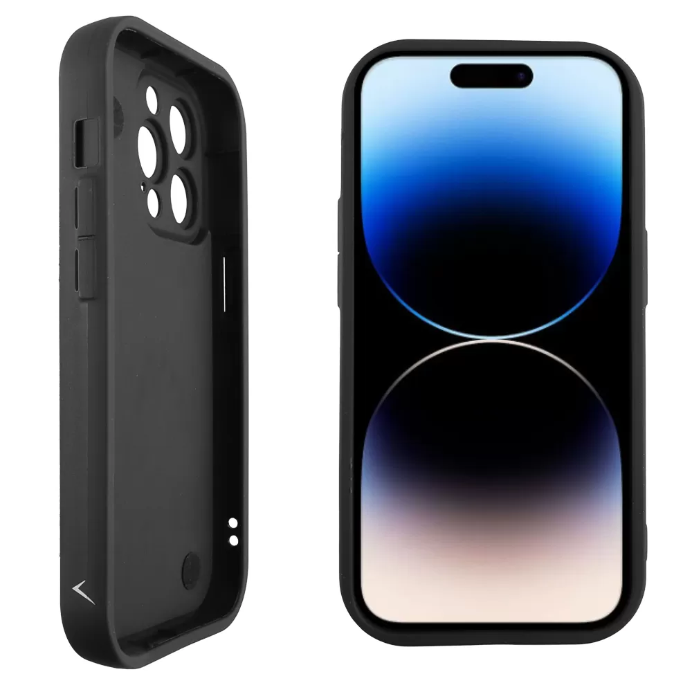 VOLTE-TEL ΘΗΚΗ IPHONE 14 PRO 6.1" SILICON TPU WITH STRAP FULL CAMERA PROTECTION BLACK WITH BLACK BUTTERFLIES - Image 4