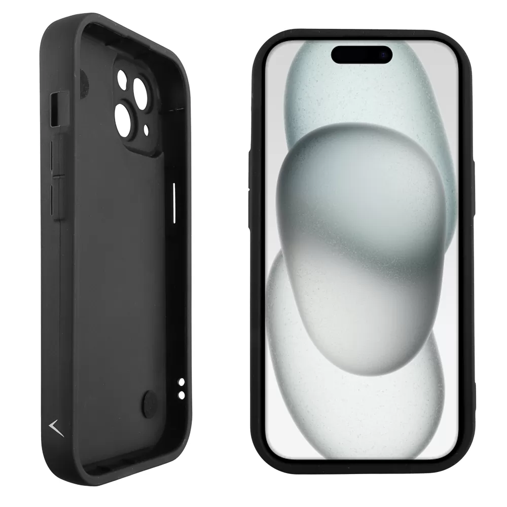 VOLTE-TEL ΘΗΚΗ IPHONE 15 6.1" SILICON TPU WITH STRAP FULL CAMERA PROTECTION BLACK WITH BLACK BUTTERFLIES - Image 4