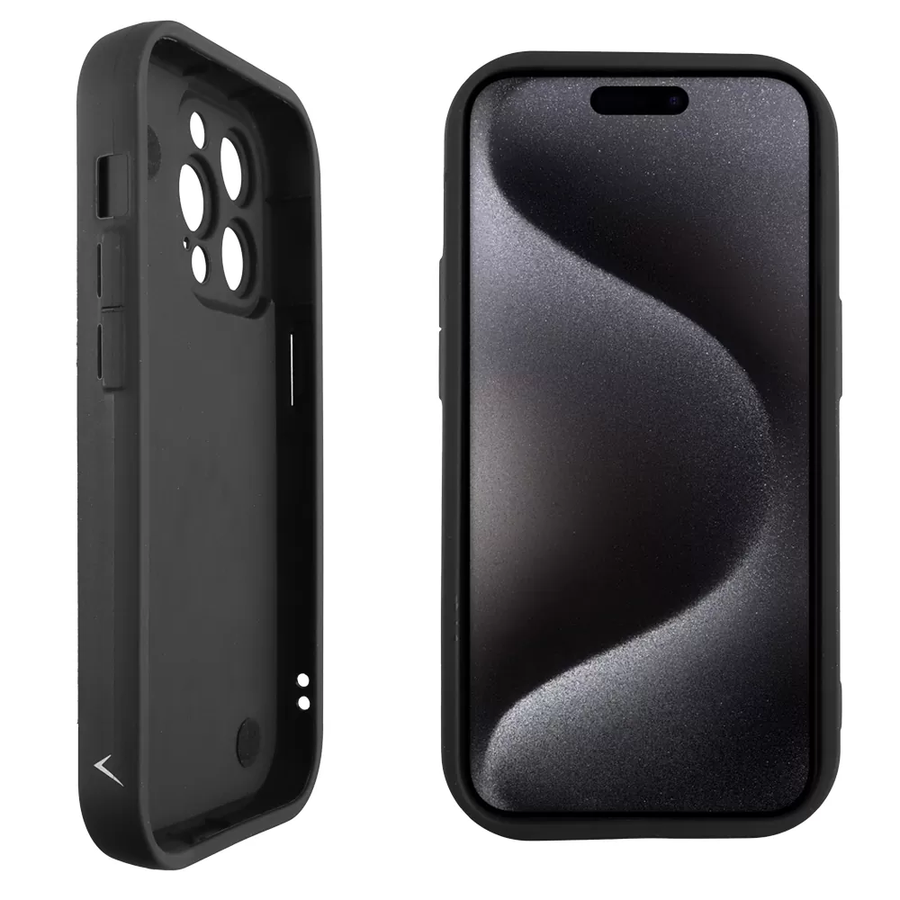 VOLTE-TEL ΘΗΚΗ IPHONE 15 PRO MAX 6.7" SILICON TPU WITH STRAP FULL CAMERA PROTECTION BLACK WITH BLACK BUTTERFLIES - Image 4