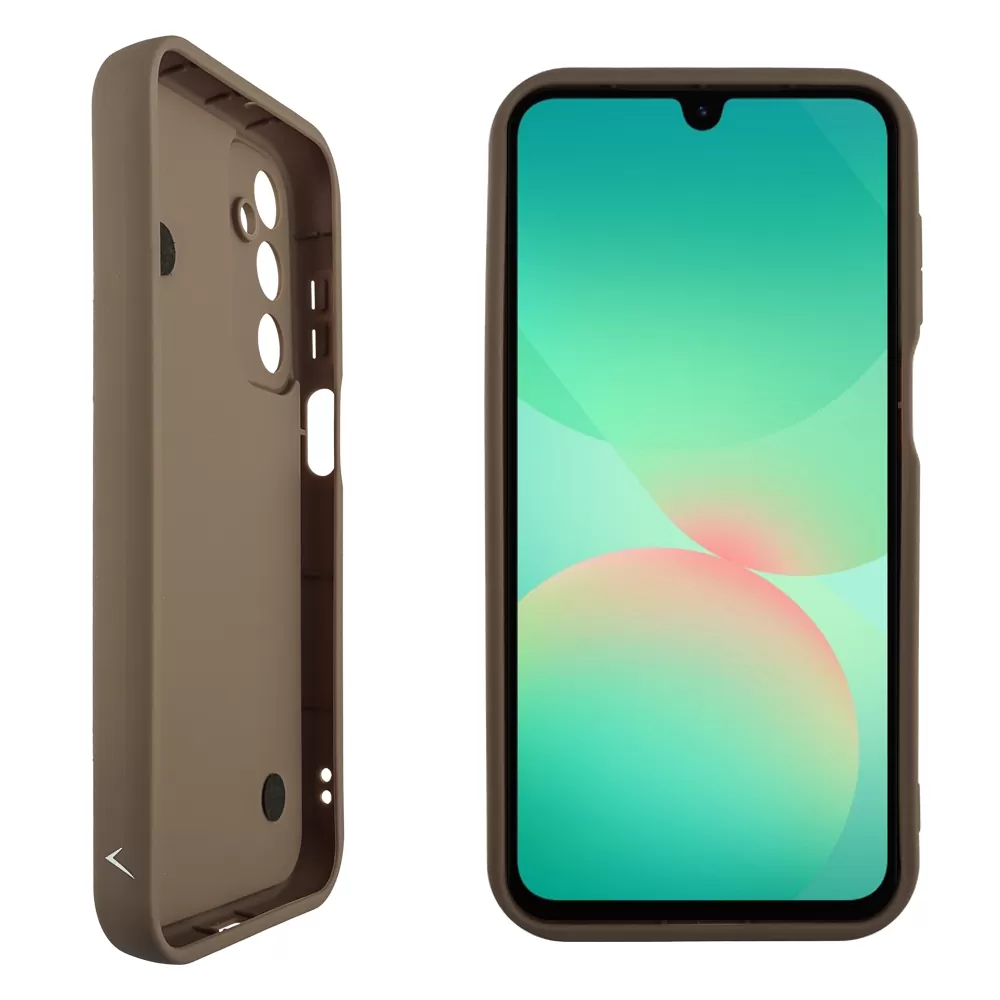 VOLTE-TEL ΘΗΚΗ SAMSUNG A26 5G A266 6.64" SILICON TPU WITH STRAP FULL CAMERA PROTECTION BROWN WITH WHITE BUTTERFLIES - Image 4