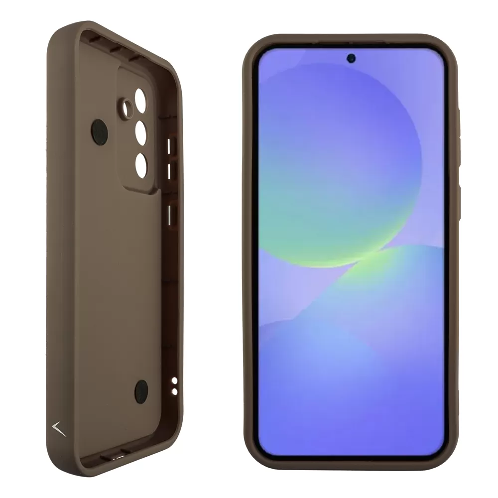 VOLTE-TEL ΘΗΚΗ SAMSUNG A36 5G A366 6.7" SILICON TPU WITH STRAP FULL CAMERA PROTECTION BROWN WITH WHITE BUTTERFLIES - Image 4