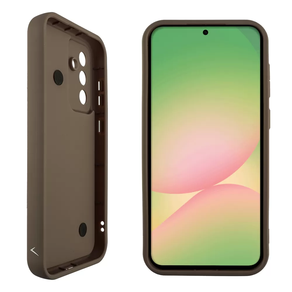 VOLTE-TEL ΘΗΚΗ SAMSUNG A56 5G A566 6.7" SILICON TPU WITH STRAP FULL CAMERA PROTECTION BROWN WITH WHITE BUTTERFLIES - Image 4