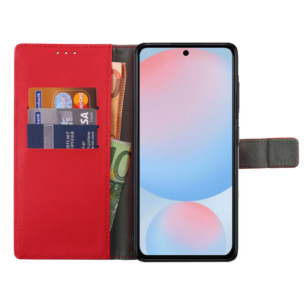 VOLTE-TEL ΘΗΚΗ SAMSUNG A56 5G A566 6.7" ALLURE MAGNET BOOK STAND CLIP RED - Image 6