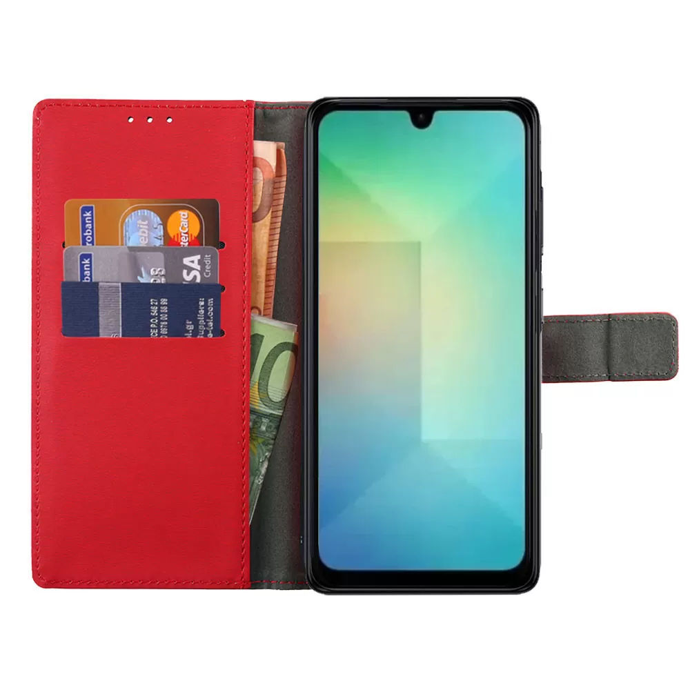 VOLTE-TEL ΘΗΚΗ SAMSUNG A26 5G A266 6.64" ALLURE MAGNET BOOK STAND CLIP RED - Image 6