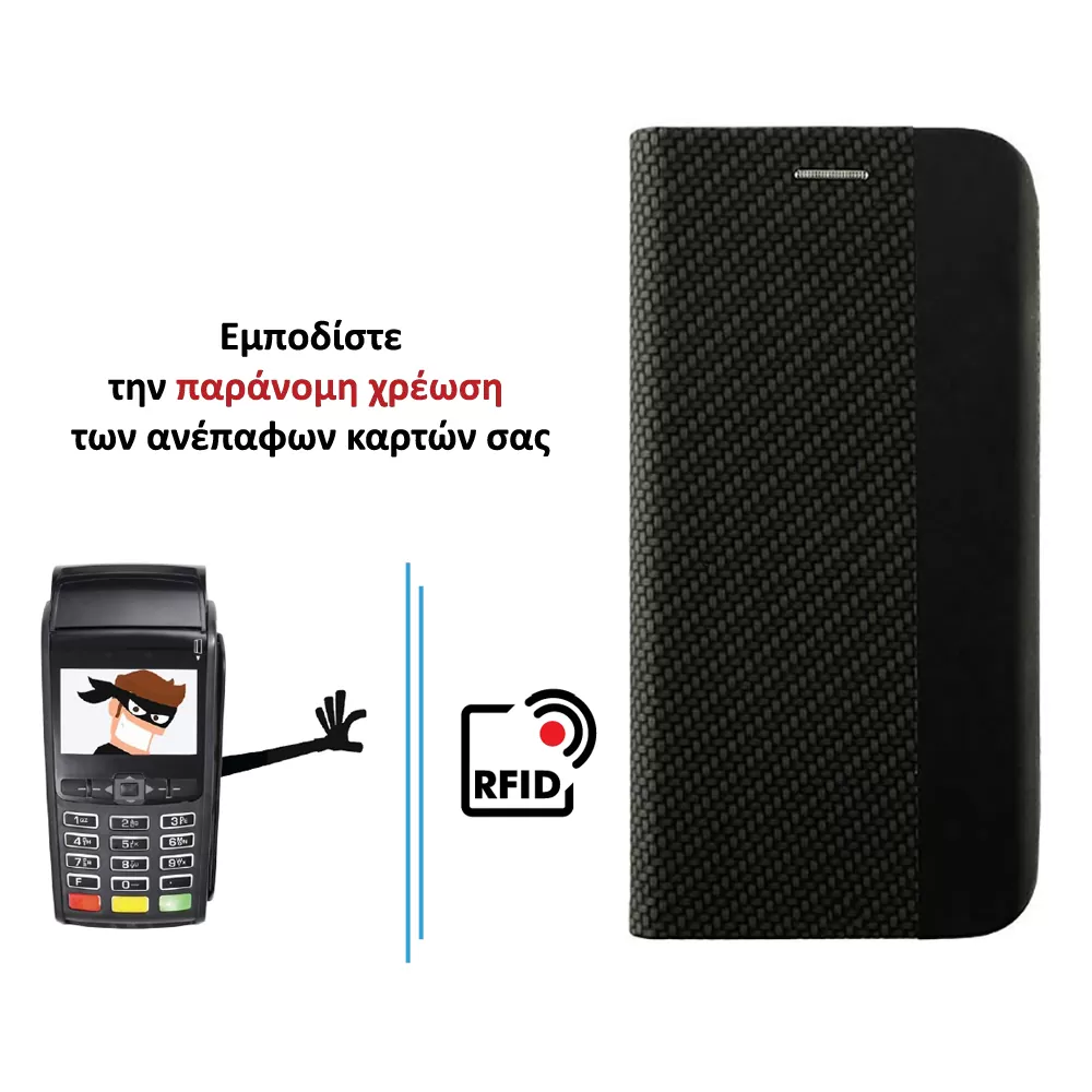 IDOL 1991 ΘΗΚΗ SAMSUNG S25 PLUS 5G S936 6.7" ELITE ANTI-RFID BOOK STAND BLACK - Image 5
