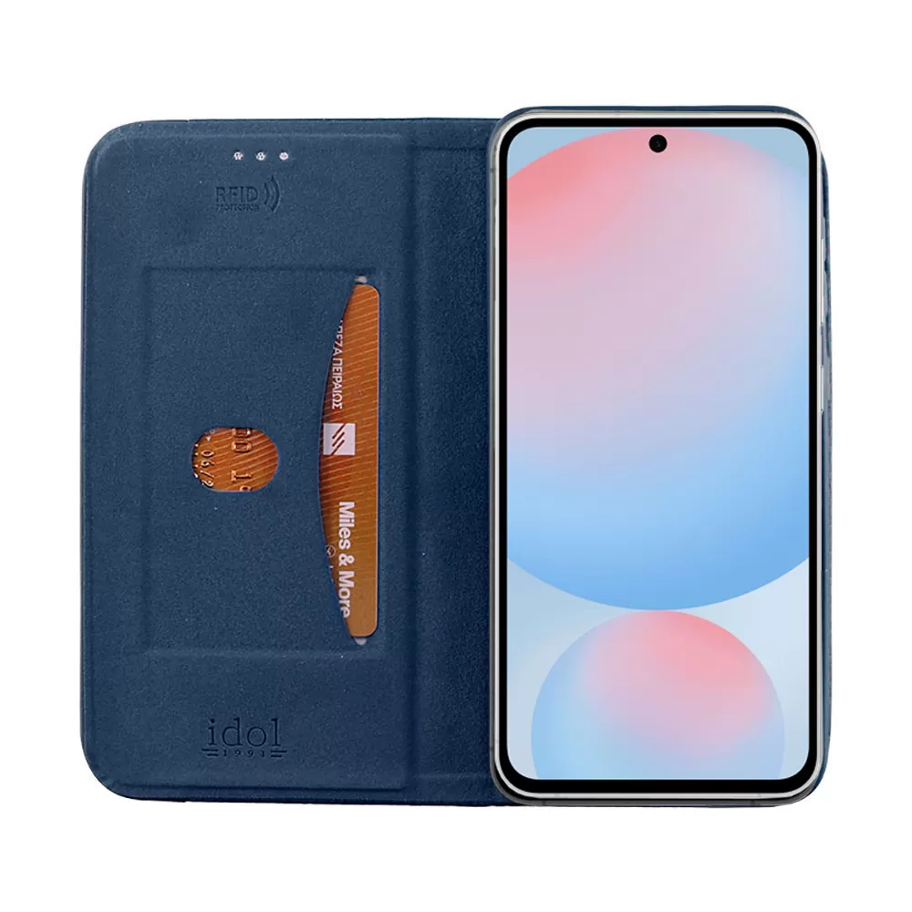 IDOL 1991 ΘΗΚΗ SAMSUNG A56 5G A566 6.7" ELITE ANTI-RFID BOOK STAND BLUE - Image 7