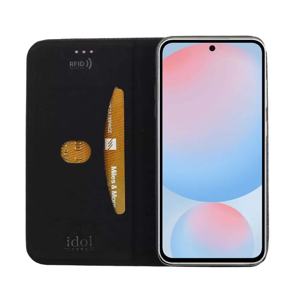 IDOL 1991 ΘΗΚΗ SAMSUNG A56 5G A566 6.7" ELITE ANTI-RFID BOOK STAND BLACK - Image 7