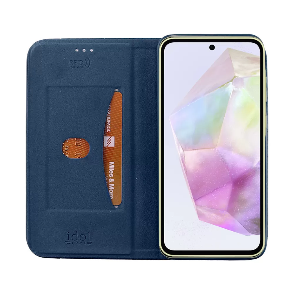 IDOL 1991 ΘΗΚΗ SAMSUNG A36 5G A366 6.7" ELITE ANTI-RFID BOOK STAND BLUE - Image 7