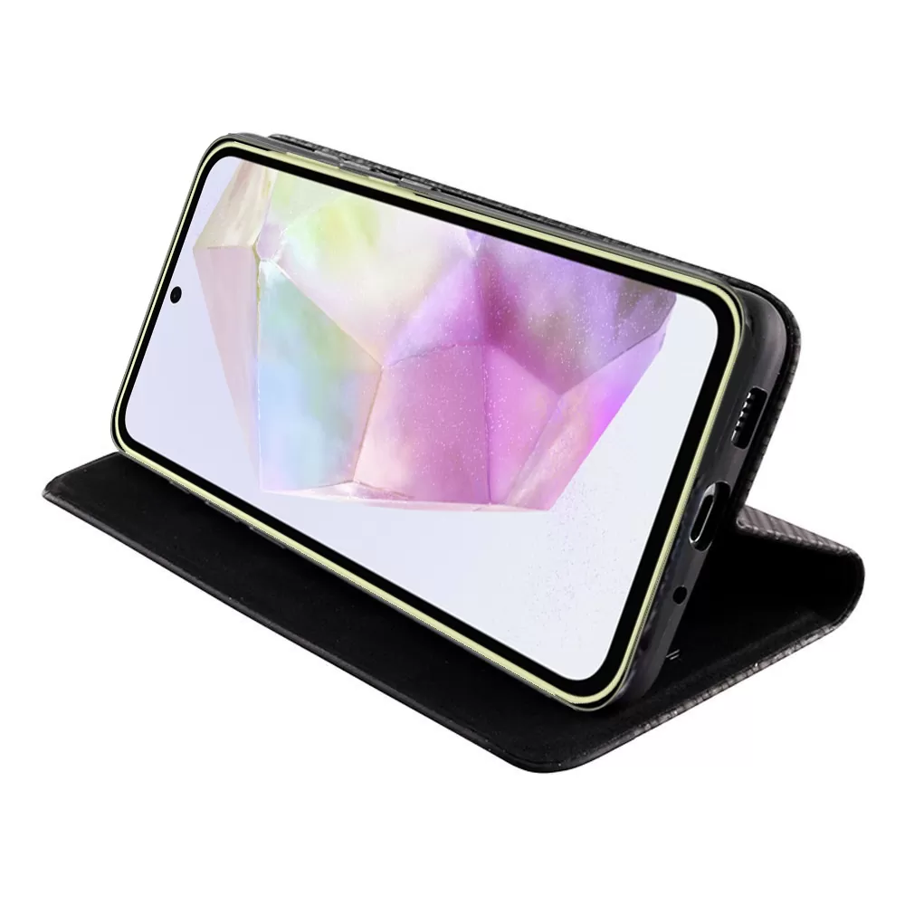 IDOL 1991 ΘΗΚΗ SAMSUNG A36 5G A366 6.7" ELITE ANTI-RFID BOOK STAND BLACK - Image 4