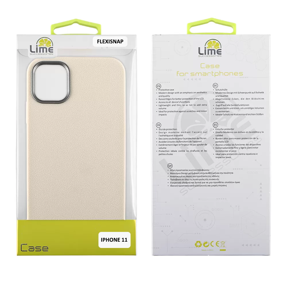 LIME ΘΗΚΗ IPHONE 11 6.1" FLEXISNAP TPU CAMERA GUARD OFF WHITE - Image 2