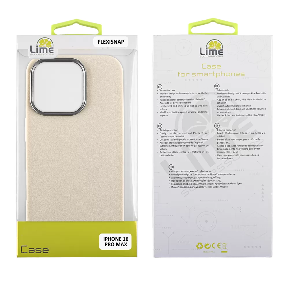 LIME ΘΗΚΗ IPHONE 16 PRO MAX 6.9" FLEXISNAP TPU CAMERA GUARD OFF WHITE - Image 2