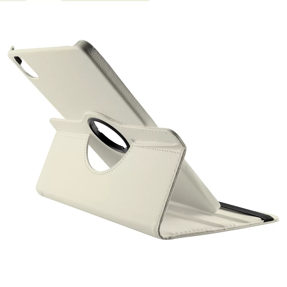 VOLTE-TEL ΘΗΚΗ XIAOMI PAD 5 11.0" LEATHER BOOK ROTATING STAND OFF WHITE - Image 2
