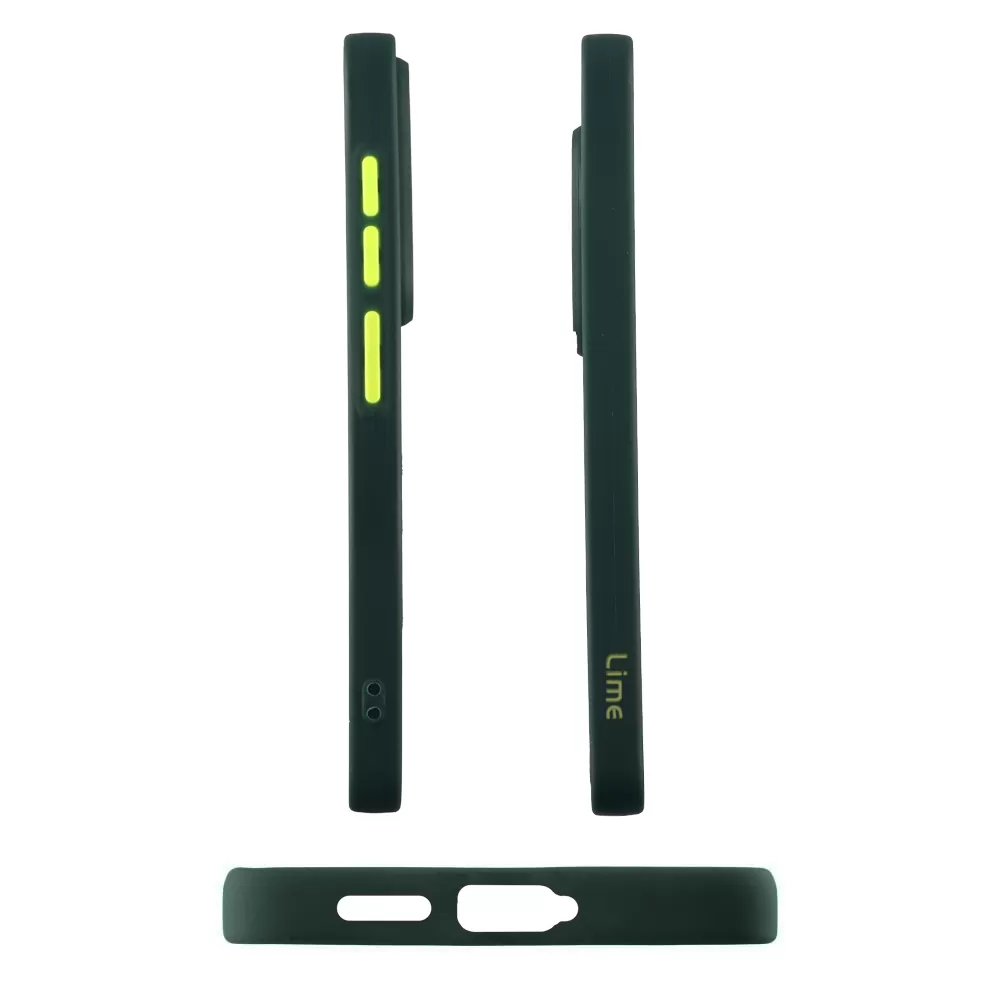 LIME ΘΗΚΗ SAMSUNG S25 5G S931 6.2" HARDSHELL FUSION FULL CAMERA PROTECTION GREEN WITH YELLOW KEYS - Image 5