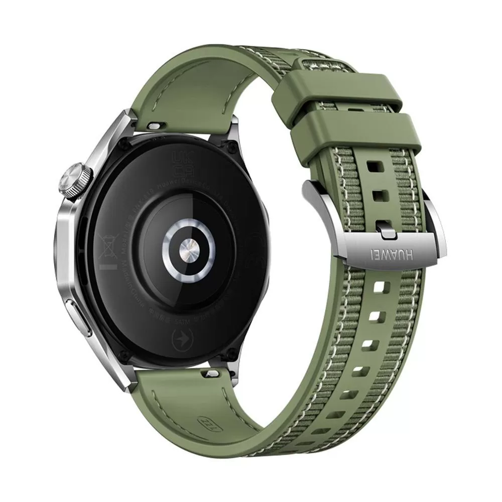 SMART WATCH HUAWEI GT 4 46MM 1.43" 55020BGV ΑΔΙΑΒΡΟΧΟ (GREEN WOVEN STRAP) GR - Image 2