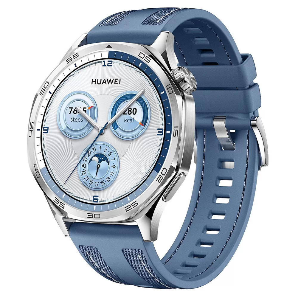SMART WATCH HUAWEI GT 5 46MM 1.43" 55020DKH ΑΔΙΑΒΡΟΧΟ (BLUE WOVEN STRAP) GR - Image 6
