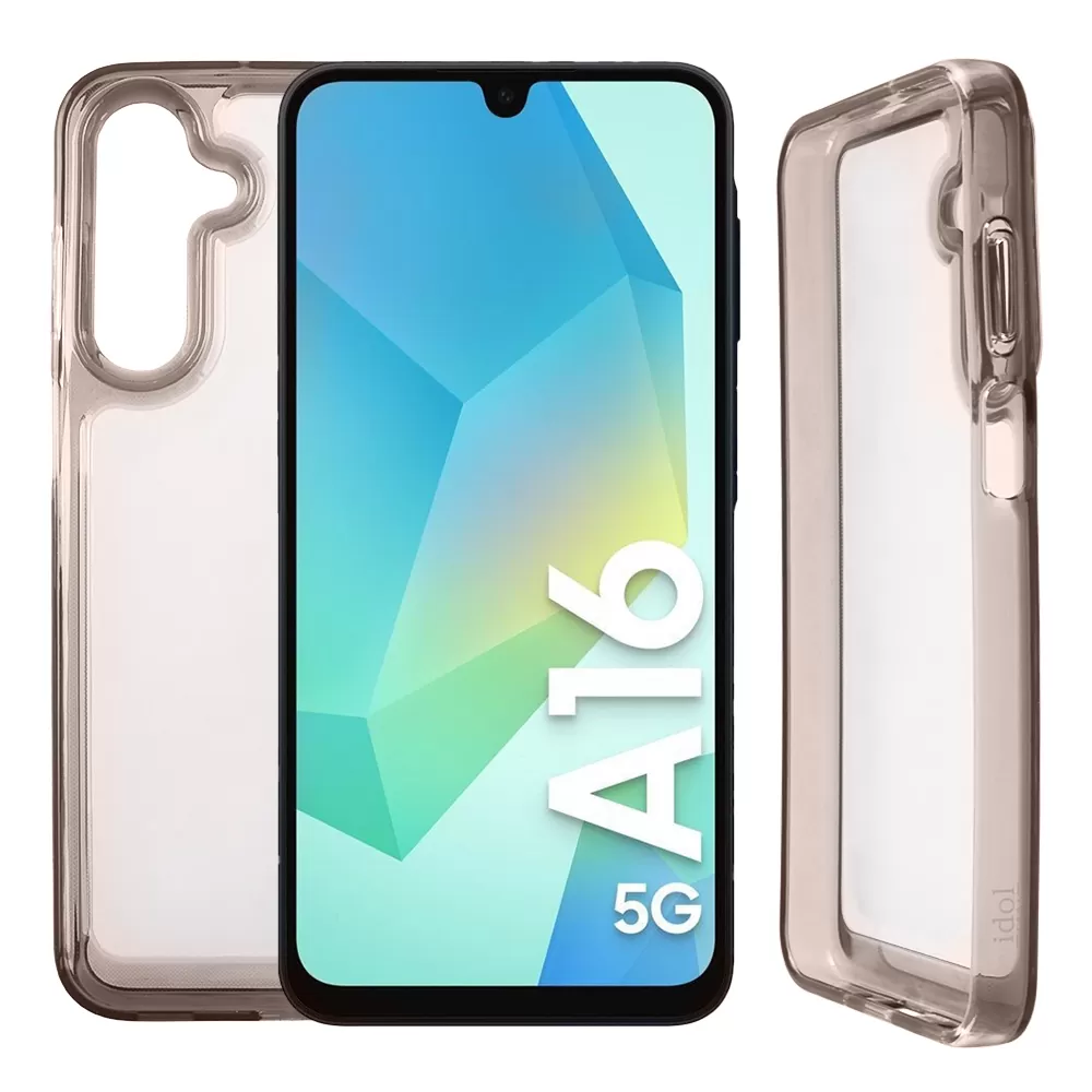 IDOL 1991 ΘΗΚΗ SAMSUNG A16 4G A165/A16 5G A166 6.7" CRISTALYTE TPU CAMERA GUARD ΔΙΑΦΑΝΗ ΓΚΡΙ